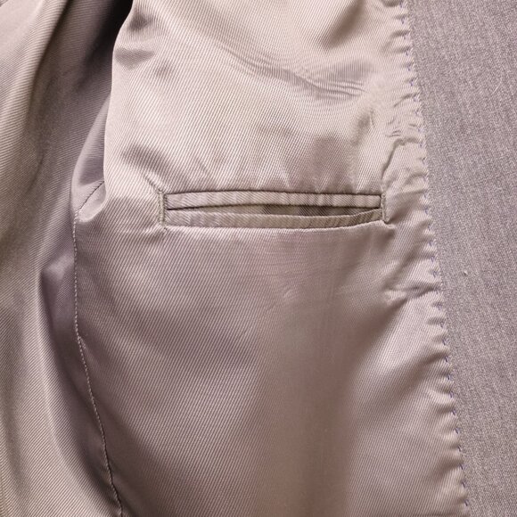Stafford Gray Wool Blend Blazer 42L Classic Fit Travel Suit Jacket Timeless - Picture 7 of 12